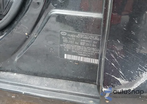 2015 Hyundai Sonata Se z USA, uszkodzony, nr VIN 5NPE24AFXFH241117